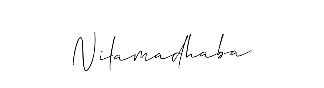 Also we have Nilamadhaba name is the best signature style. Create professional handwritten signature collection using Allison_Script autograph style. Nilamadhaba signature style 2 images and pictures png