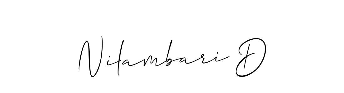 Make a beautiful signature design for name Nilambari D. With this signature (Allison_Script) style, you can create a handwritten signature for free. Nilambari D signature style 2 images and pictures png