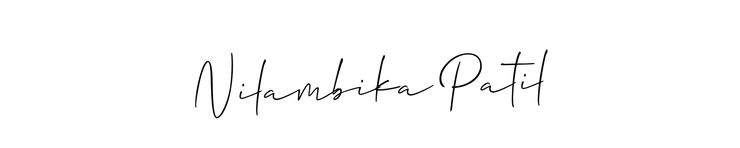 Use a signature maker to create a handwritten signature online. With this signature software, you can design (Allison_Script) your own signature for name Nilambika Patil. Nilambika Patil signature style 2 images and pictures png