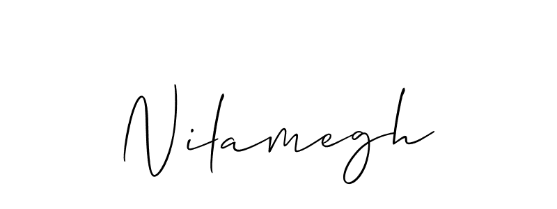 Create a beautiful signature design for name Nilamegh. With this signature (Allison_Script) fonts, you can make a handwritten signature for free. Nilamegh signature style 2 images and pictures png