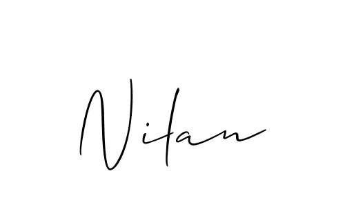 Create a beautiful signature design for name Nilan. With this signature (Allison_Script) fonts, you can make a handwritten signature for free. Nilan signature style 2 images and pictures png