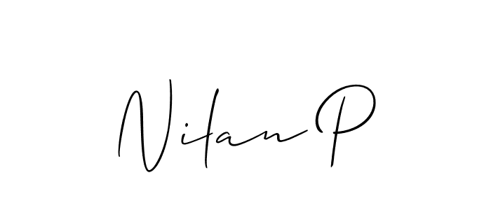 Make a beautiful signature design for name Nilan P. Use this online signature maker to create a handwritten signature for free. Nilan P signature style 2 images and pictures png