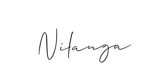 The best way (Allison_Script) to make a short signature is to pick only two or three words in your name. The name Nilanga include a total of six letters. For converting this name. Nilanga signature style 2 images and pictures png