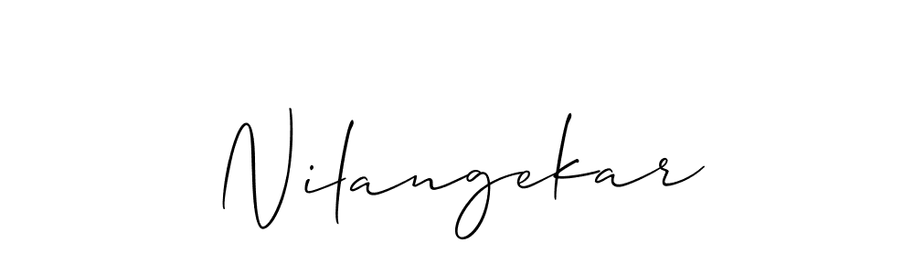 Make a beautiful signature design for name Nilangekar. With this signature (Allison_Script) style, you can create a handwritten signature for free. Nilangekar signature style 2 images and pictures png