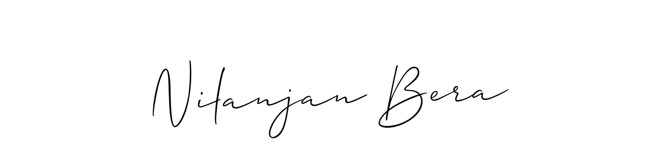 The best way (Allison_Script) to make a short signature is to pick only two or three words in your name. The name Nilanjan Bera include a total of six letters. For converting this name. Nilanjan Bera signature style 2 images and pictures png