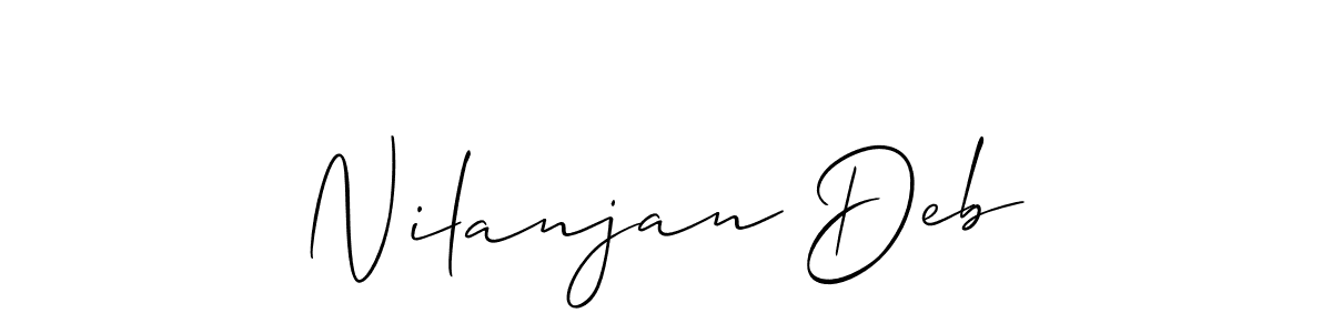 It looks lik you need a new signature style for name Nilanjan Deb. Design unique handwritten (Allison_Script) signature with our free signature maker in just a few clicks. Nilanjan Deb signature style 2 images and pictures png