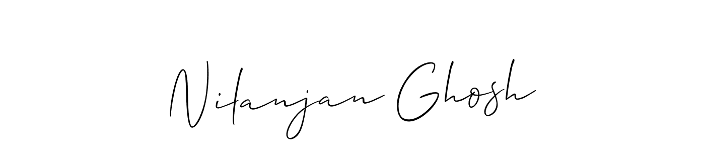 Make a beautiful signature design for name Nilanjan Ghosh. With this signature (Allison_Script) style, you can create a handwritten signature for free. Nilanjan Ghosh signature style 2 images and pictures png