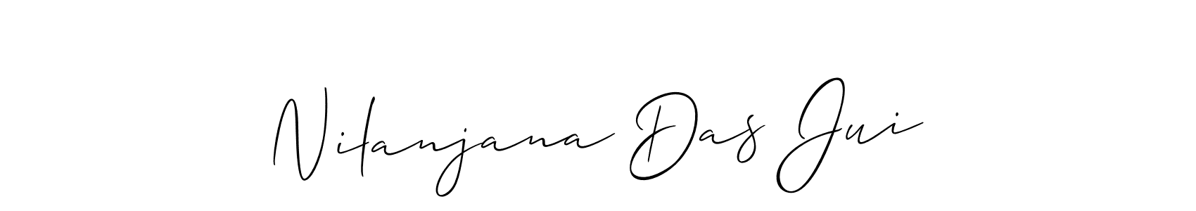 How to make Nilanjana Das Jui name signature. Use Allison_Script style for creating short signs online. This is the latest handwritten sign. Nilanjana Das Jui signature style 2 images and pictures png