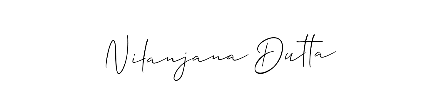 You should practise on your own different ways (Allison_Script) to write your name (Nilanjana Dutta) in signature. don't let someone else do it for you. Nilanjana Dutta signature style 2 images and pictures png