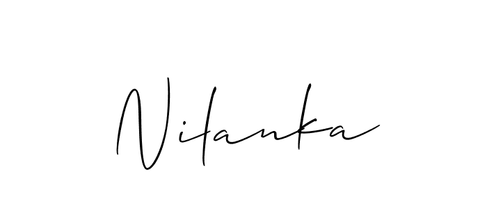 Design your own signature with our free online signature maker. With this signature software, you can create a handwritten (Allison_Script) signature for name Nilanka. Nilanka signature style 2 images and pictures png