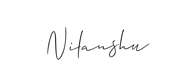 if you are searching for the best signature style for your name Nilanshu. so please give up your signature search. here we have designed multiple signature styles  using Allison_Script. Nilanshu signature style 2 images and pictures png