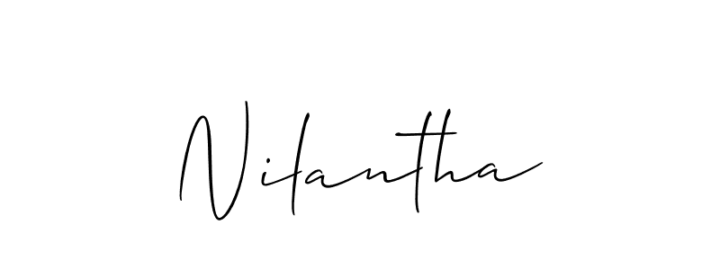 Use a signature maker to create a handwritten signature online. With this signature software, you can design (Allison_Script) your own signature for name Nilantha. Nilantha signature style 2 images and pictures png