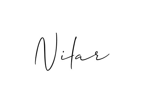 How to make Nilar signature? Allison_Script is a professional autograph style. Create handwritten signature for Nilar name. Nilar signature style 2 images and pictures png