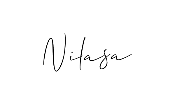 How to make Nilasa signature? Allison_Script is a professional autograph style. Create handwritten signature for Nilasa name. Nilasa signature style 2 images and pictures png
