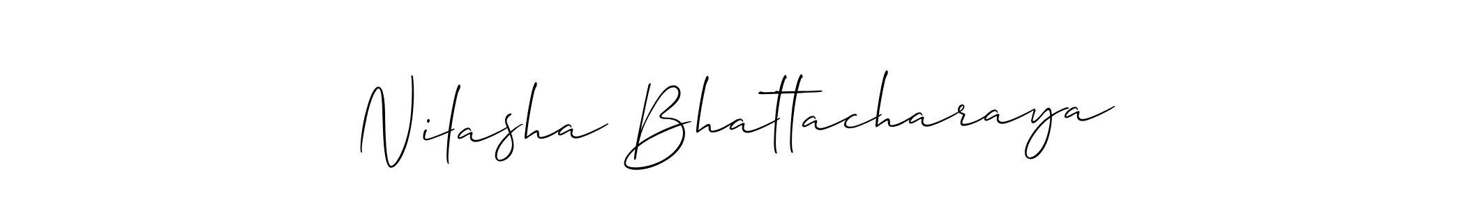 Nilasha Bhattacharaya stylish signature style. Best Handwritten Sign (Allison_Script) for my name. Handwritten Signature Collection Ideas for my name Nilasha Bhattacharaya. Nilasha Bhattacharaya signature style 2 images and pictures png