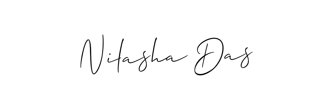 Allison_Script is a professional signature style that is perfect for those who want to add a touch of class to their signature. It is also a great choice for those who want to make their signature more unique. Get Nilasha Das name to fancy signature for free. Nilasha Das signature style 2 images and pictures png