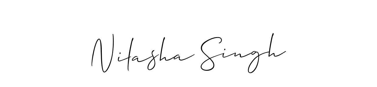 Nilasha Singh stylish signature style. Best Handwritten Sign (Allison_Script) for my name. Handwritten Signature Collection Ideas for my name Nilasha Singh. Nilasha Singh signature style 2 images and pictures png