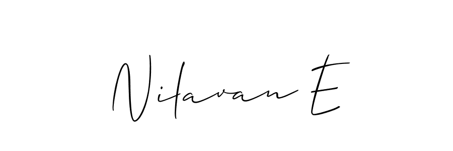 Once you've used our free online signature maker to create your best signature Allison_Script style, it's time to enjoy all of the benefits that Nilavan E name signing documents. Nilavan E signature style 2 images and pictures png