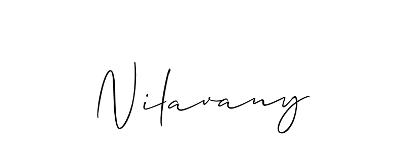 Create a beautiful signature design for name Nilavany. With this signature (Allison_Script) fonts, you can make a handwritten signature for free. Nilavany signature style 2 images and pictures png