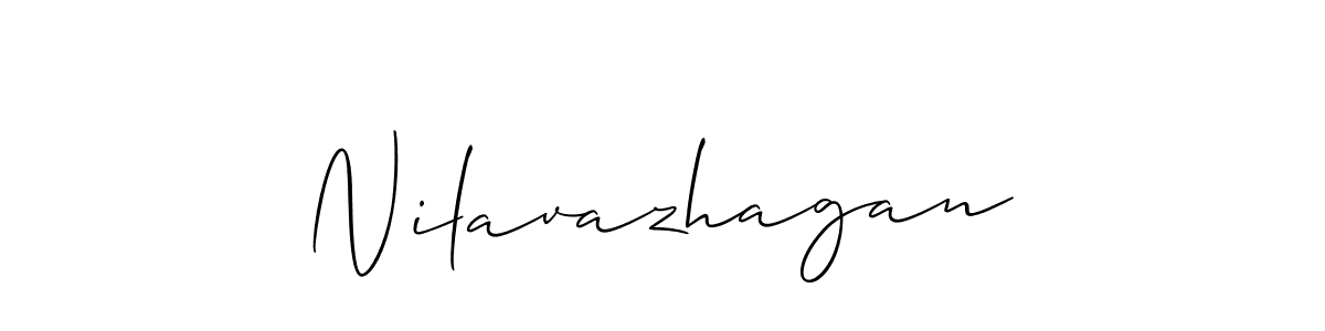 You should practise on your own different ways (Allison_Script) to write your name (Nilavazhagan) in signature. don't let someone else do it for you. Nilavazhagan signature style 2 images and pictures png