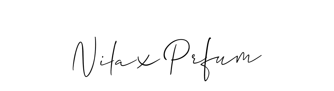 Also we have Nilax Prfum name is the best signature style. Create professional handwritten signature collection using Allison_Script autograph style. Nilax Prfum signature style 2 images and pictures png