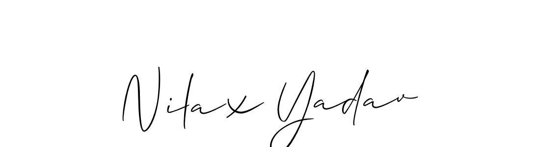 You should practise on your own different ways (Allison_Script) to write your name (Nilax Yadav) in signature. don't let someone else do it for you. Nilax Yadav signature style 2 images and pictures png