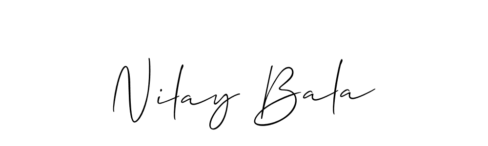 You can use this online signature creator to create a handwritten signature for the name Nilay Bala. This is the best online autograph maker. Nilay Bala signature style 2 images and pictures png