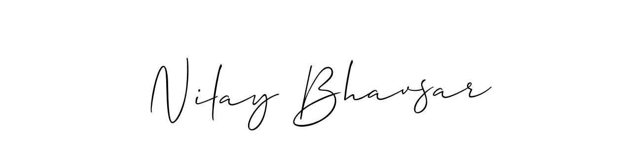 Nilay Bhavsar stylish signature style. Best Handwritten Sign (Allison_Script) for my name. Handwritten Signature Collection Ideas for my name Nilay Bhavsar. Nilay Bhavsar signature style 2 images and pictures png