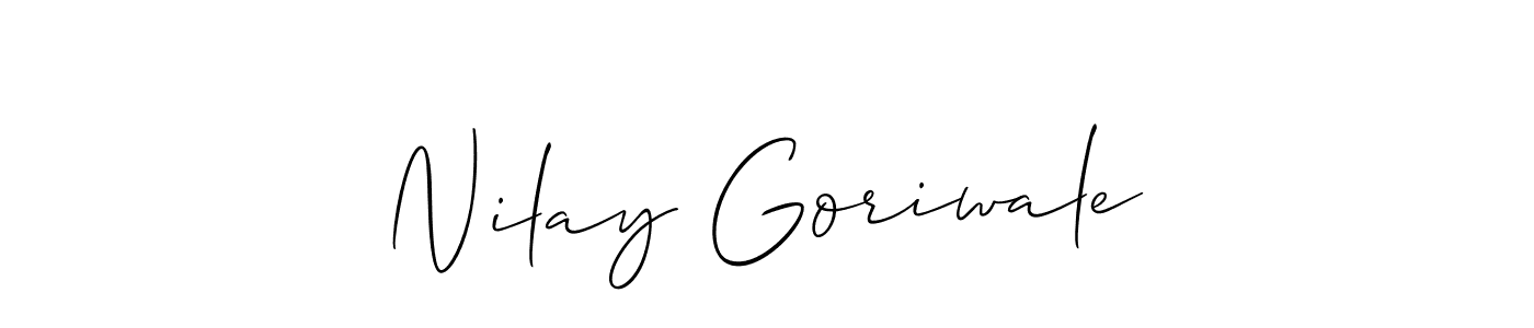 How to Draw Nilay Goriwale signature style? Allison_Script is a latest design signature styles for name Nilay Goriwale. Nilay Goriwale signature style 2 images and pictures png