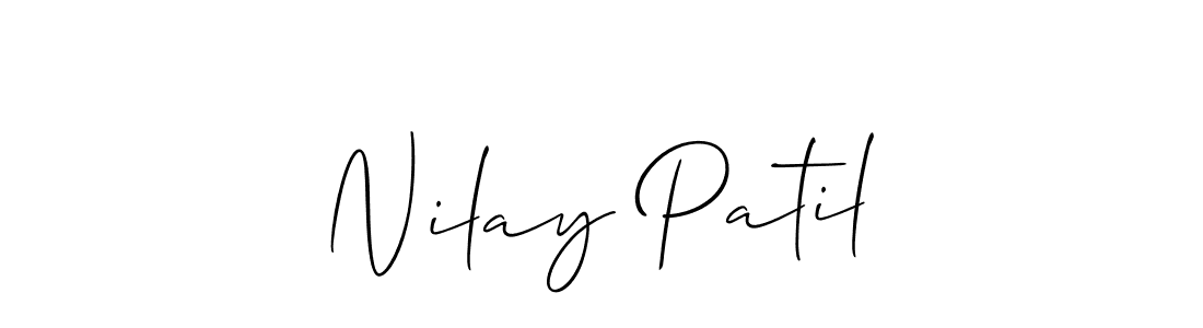 Design your own signature with our free online signature maker. With this signature software, you can create a handwritten (Allison_Script) signature for name Nilay Patil. Nilay Patil signature style 2 images and pictures png