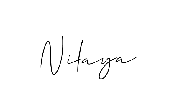 Best and Professional Signature Style for Nilaya. Allison_Script Best Signature Style Collection. Nilaya signature style 2 images and pictures png