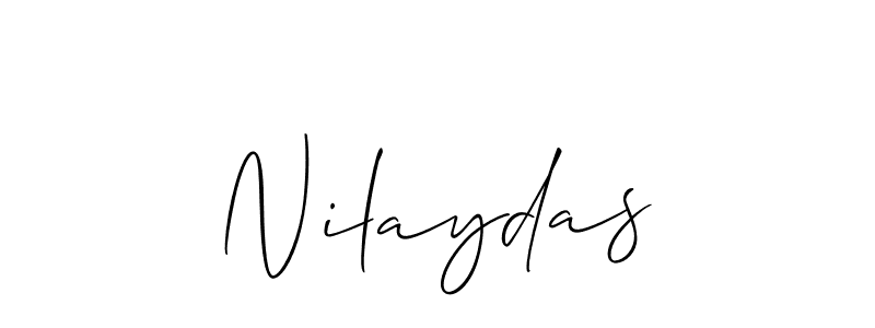 Make a beautiful signature design for name Nilaydas. With this signature (Allison_Script) style, you can create a handwritten signature for free. Nilaydas signature style 2 images and pictures png