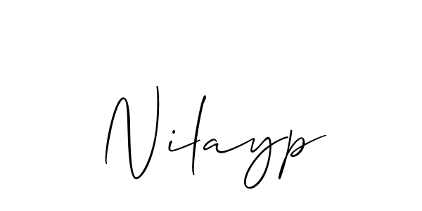 Design your own signature with our free online signature maker. With this signature software, you can create a handwritten (Allison_Script) signature for name Nilayp. Nilayp signature style 2 images and pictures png