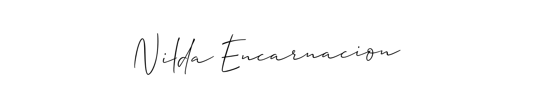 How to Draw Nilda Encarnacion signature style? Allison_Script is a latest design signature styles for name Nilda Encarnacion. Nilda Encarnacion signature style 2 images and pictures png