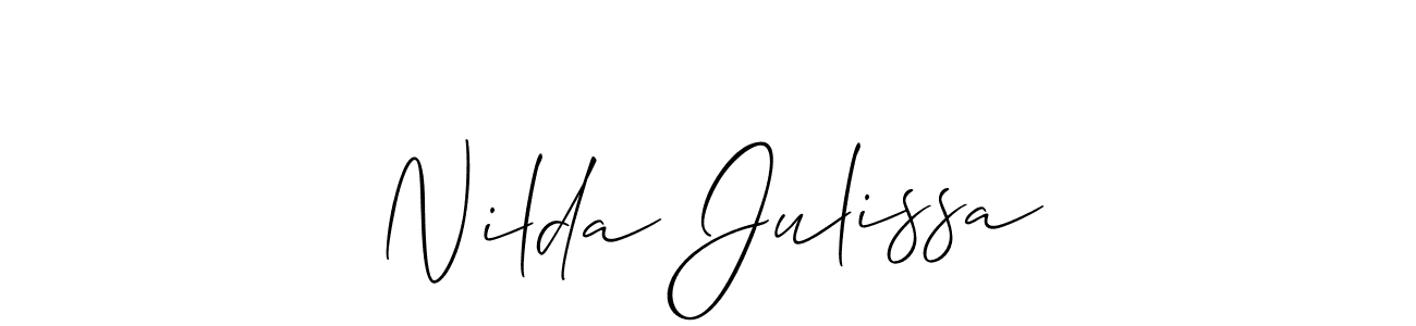 Design your own signature with our free online signature maker. With this signature software, you can create a handwritten (Allison_Script) signature for name Nilda Julissa. Nilda Julissa signature style 2 images and pictures png