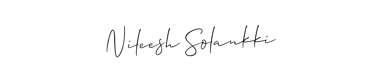 Also You can easily find your signature by using the search form. We will create Nileesh Solankki name handwritten signature images for you free of cost using Allison_Script sign style. Nileesh Solankki signature style 2 images and pictures png
