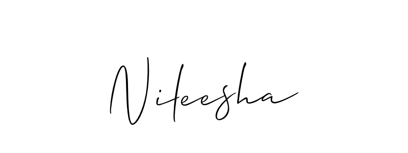 Design your own signature with our free online signature maker. With this signature software, you can create a handwritten (Allison_Script) signature for name Nileesha. Nileesha signature style 2 images and pictures png