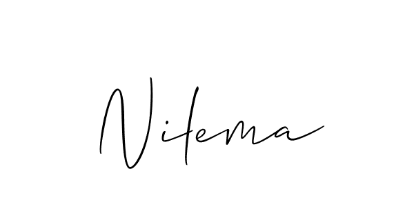 Similarly Allison_Script is the best handwritten signature design. Signature creator online .You can use it as an online autograph creator for name Nilema. Nilema signature style 2 images and pictures png