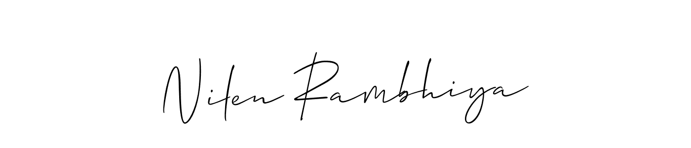 Here are the top 10 professional signature styles for the name Nilen Rambhiya. These are the best autograph styles you can use for your name. Nilen Rambhiya signature style 2 images and pictures png