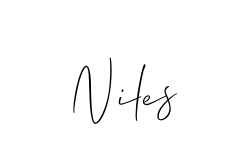 How to make Niles name signature. Use Allison_Script style for creating short signs online. This is the latest handwritten sign. Niles signature style 2 images and pictures png