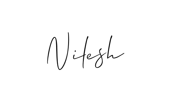 Design your own signature with our free online signature maker. With this signature software, you can create a handwritten (Allison_Script) signature for name Nilesh. Nilesh signature style 2 images and pictures png