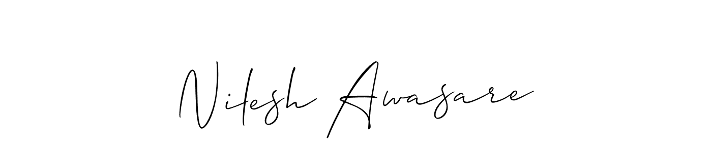 Create a beautiful signature design for name Nilesh Awasare. With this signature (Allison_Script) fonts, you can make a handwritten signature for free. Nilesh Awasare signature style 2 images and pictures png