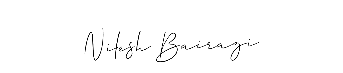 Similarly Allison_Script is the best handwritten signature design. Signature creator online .You can use it as an online autograph creator for name Nilesh Bairagi. Nilesh Bairagi signature style 2 images and pictures png