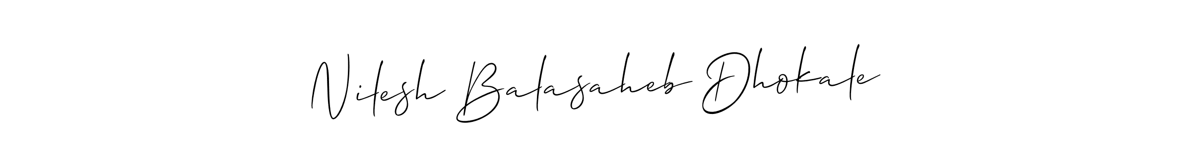 Make a beautiful signature design for name Nilesh Balasaheb Dhokale. Use this online signature maker to create a handwritten signature for free. Nilesh Balasaheb Dhokale signature style 2 images and pictures png