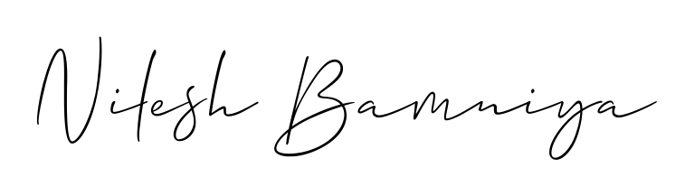 Make a beautiful signature design for name Nilesh Bamniya. With this signature (Allison_Script) style, you can create a handwritten signature for free. Nilesh Bamniya signature style 2 images and pictures png