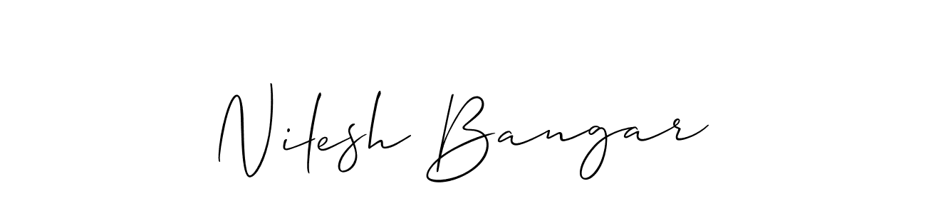 Make a beautiful signature design for name Nilesh Bangar. Use this online signature maker to create a handwritten signature for free. Nilesh Bangar signature style 2 images and pictures png