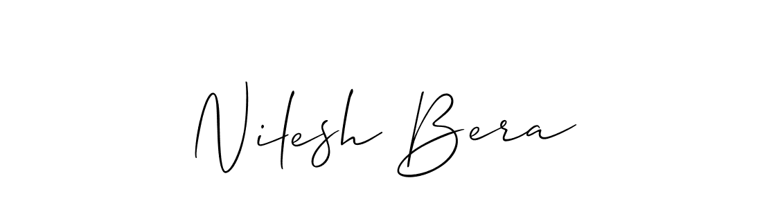 Design your own signature with our free online signature maker. With this signature software, you can create a handwritten (Allison_Script) signature for name Nilesh Bera. Nilesh Bera signature style 2 images and pictures png