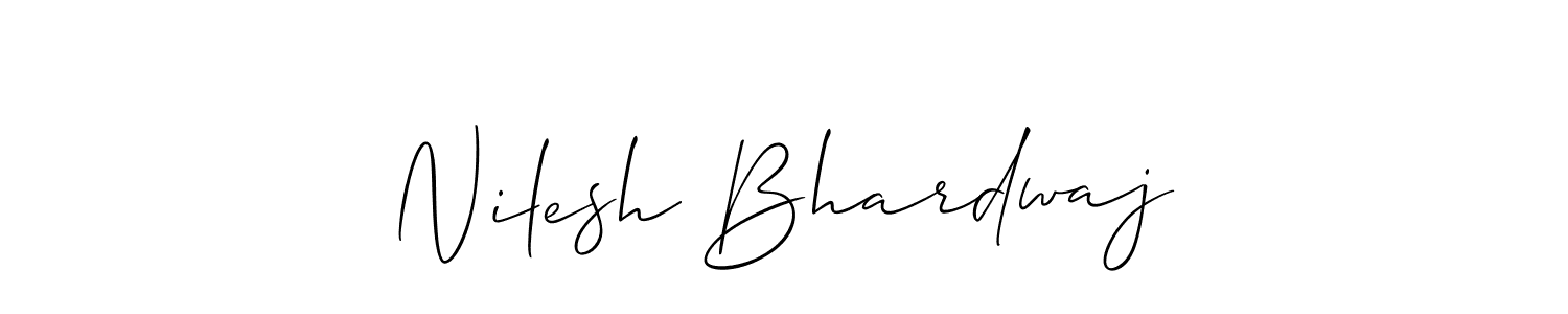 Nilesh Bhardwaj stylish signature style. Best Handwritten Sign (Allison_Script) for my name. Handwritten Signature Collection Ideas for my name Nilesh Bhardwaj. Nilesh Bhardwaj signature style 2 images and pictures png