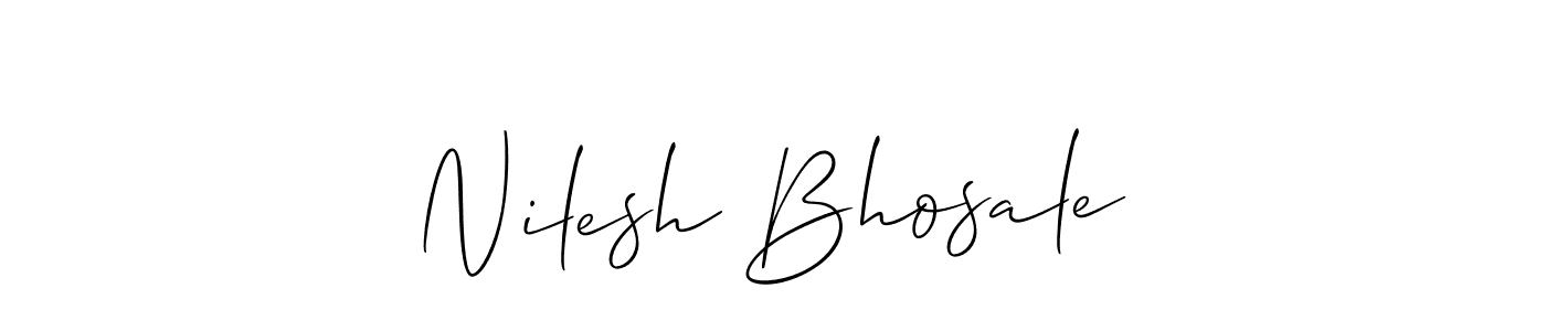 How to Draw Nilesh Bhosale signature style? Allison_Script is a latest design signature styles for name Nilesh Bhosale. Nilesh Bhosale signature style 2 images and pictures png