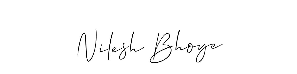 Make a beautiful signature design for name Nilesh Bhoye. With this signature (Allison_Script) style, you can create a handwritten signature for free. Nilesh Bhoye signature style 2 images and pictures png